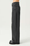 Antrasit Normal Bel Patı Fermuarlı Loose Fit Jean Pantolon C 4809-008
