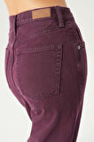 Diana Mürdüm Yüksel Bel Patı Fermuarlı Dad Straight Fit Pantolon C 4517-113