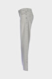 Weslie Gri Yüksek Bel Patı Fermuarlı Wideleg Jean Pantolon C 4871-005