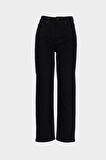 Sydney Siyah Yüksek Bel Patı Fermuarlı Slim Fit Jean Pantolon C 4529-095