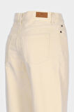 Ariana Ekru Yüksek Bel Patı Fermuarlı Mom Jean Pantolon C 4525-190