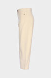 Ariana Ekru Yüksek Bel Patı Fermuarlı Mom Jean Pantolon C 4525-190