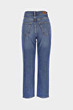 Sydney Yüksek Bel Orta Mavi Patı Fermuarlı Slim Fit Jean Pantolon C 4529-092