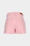 Pembe Yüksek Bel Jean Şort Etek C 4534-110