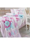 ÖZDİLEK NEVRESİM TAKIMI  PİKELİ BEBE PINK ANIMALS PEMBE