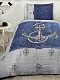 Özdilek Tek Kişilik Kapitone Dört Mevsim Set Anchor Denim