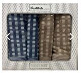 Özdilek Plus Indigo - Bej Best Set Hamam Seti 01590