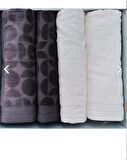 Özdilek Circular Best Set (Hamam Takımı) Krem-Antrasit