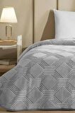 Özdilek Trendy Art Deco Tek Kişilik Battaniye Gri 155x220