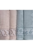 Özdilek Fiore Line Bej Yeşil Bambu Hamam Seti