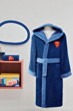 Özdilek Superman Hero Nakışlı Lisanslı Kapüşonlu Çocuk Bornozu 11/12 Yaş
