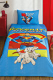 Özdilek Superman Best Friend Tek Kişilik Lisanslı Lastikli Çarşaf Çocuk Nevresim Takımı