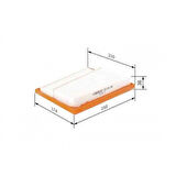 Mercedes Hava Filtresi Sol X164 09>12 W204 07>14 W211 05>08 W221 05>13 W251 06>12 - Bosch F026400388
