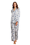 Penye Mood Kadın Desenli Pijama Takım 2029 