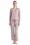 Catherines 2433 Lila Kadın Pijama Takım