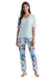 Catherine's Kadın Yeşil Pijama Takım 2731