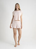Sixteensixty Yuvarlak Yaka Pembe Pijama Üst 403SIX-1110-051