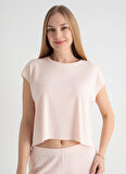 Sixteensixty Yuvarlak Yaka Pembe Pijama Üst 403SIX-1110-051