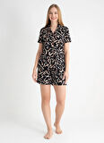 Sixteensixty Siyah Kadın Pijama Şort 403SIX-1117-063