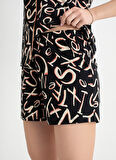 Sixteensixty Siyah Kadın Pijama Şort 403SIX-1117-063