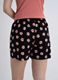 Sixteensixty Siyah Kadın Pijama Şort 403SIX-1117-075