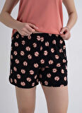 Sixteensixty Siyah Kadın Pijama Şort 403SIX-1117-075