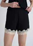 Wondergen Siyah - Çok Renkli Kadın Pijama Şort 401WON-1117-192