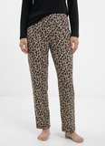 Vivis Siyah - Kahve Kadın Leopar Desenli Pijama Alt 50VIV10716
