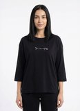 Sixteensixty Siyah Kadın Yuvarlak Pijama Üst 403SIX-1110-125