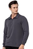 Scooter Yarım Fermuarlı Antrasit Erkek Sweatshirt M1519TA