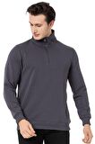 Scooter Yarım Fermuarlı Antrasit Erkek Sweatshirt M1519TA