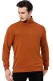 Scooter Yarım Fermuarlı Kiremit Erkek Sweatshirt M1519TKR