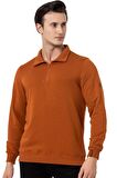 Scooter Yarım Fermuarlı Kiremit Erkek Sweatshirt M1519TKR