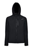 Scooter Softshell Kapşonlu Mont Siyah Erkek Mont M1801TS