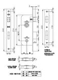 Kale 169R 35MM WC Banyo Kilidi Nikel