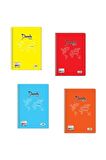Spiralli Defter Dazzle Plastik Kapak A5 72-4 Yaprak Kareli Karışık Rekli