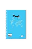 Çizgili 40 Yaprak Spiralli Defter A4 Boy Plastik Kapak (1 Adet )