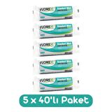 Florex Standart Mini Boy Çöp Torbası 44x45 Cm 40'lı Rulo Beyaz 5 Rulo (200 Adet)