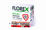 Florex 402 Çilek Kokulu Büzgülü Orta Kırmızı Çöp Poşeti 25 Rulo