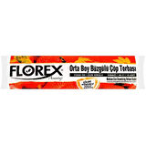 Florex 402 Çilek Kokulu Büzgülü Orta KIRMIZI Çöp Poşeti
