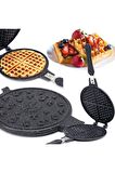 Taşhan Yanmaz/Yapışmaz Granit Ocak Üstü Waffle Tavası