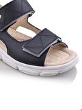 GÖRK Bebe Çocuk Genç Ortopedik Hakiki Deri Unisex Kız Erkek Sandalet