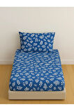 Tek Kişilik Desenli Lastikli Çarşaf Seti 120x200 Cm + 1 Yastık Kılıfı 50x70