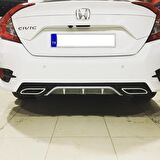 Honda civic fc5 uyumlu arka tampon difüzörü çift çıkış standart