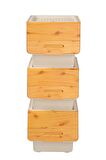 Motek MT05B Freebox 33 Litre Bambu Desen Tekerlekli 3*33 Lt 3'lü Set Organizer
