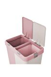 Motek Duo Dokunmatik Laundry Çamaşır Sepeti 80 Litre Pudra Beyaz