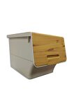 Motek MT07B Freebox 33 Litre  Bambu Desenli Tekerlekli Tekli Organizer