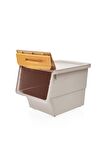 Motek MT07B Freebox 33 Litre  Bambu Desenli Tekerlekli Tekli Organizer