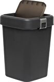 Motek COB-410 Comfort Dustbin 8 Litre Çöp Kovası Siyah-Antrasit