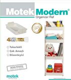 Motek MR-04 4'lü Raf Çok Amaçlı Dekoratif Modern Organizer Antrasit
